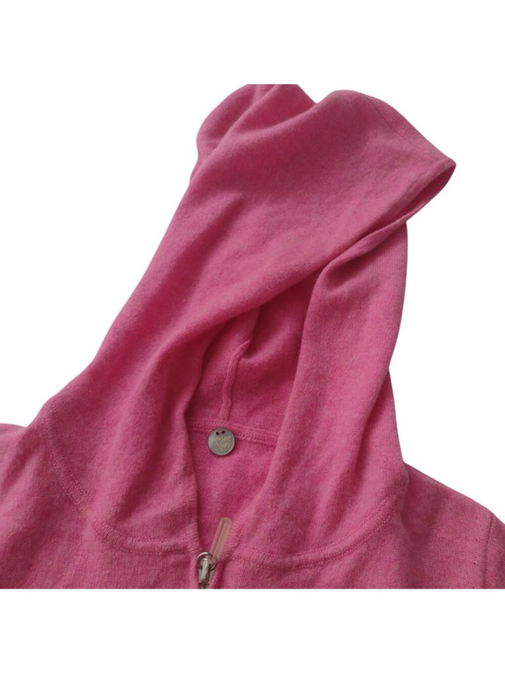 Margaret OLeary Pink Cashmere Hooded Sweate S Soft Lightweight Zip Front Barbie - Picture 3 of 12